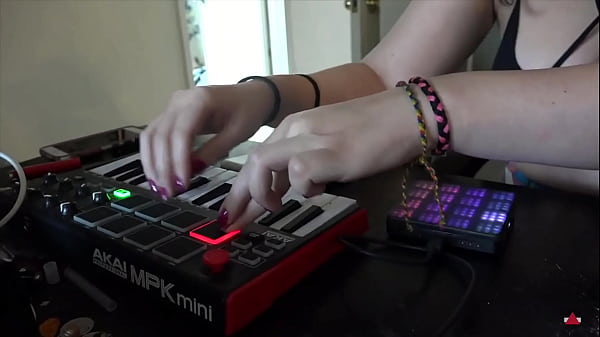 Let's make some tunes dj girl who has a foot fetish 