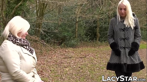 Blond grandma seduces stunning babe into_lesbian_sex