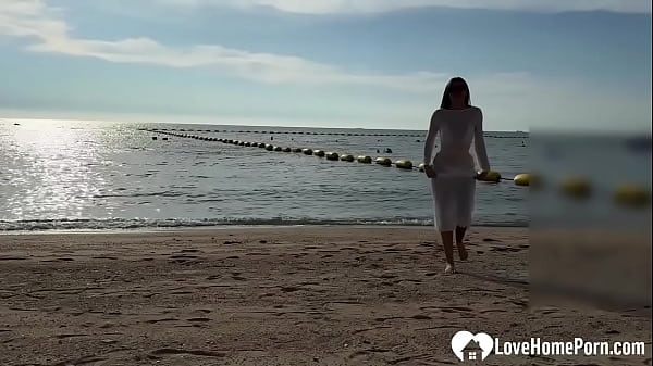 Brunette hottie rides my hard cock