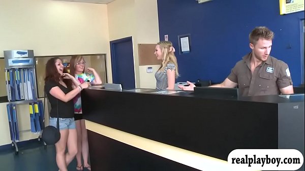 Hot babes flashed tits and ass for money 