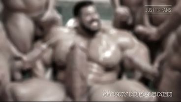 Sticky Muscle Men Day 42 Teaser, AI Fantasy Beefy Guys, Big Cocks, Huge Cumshots 