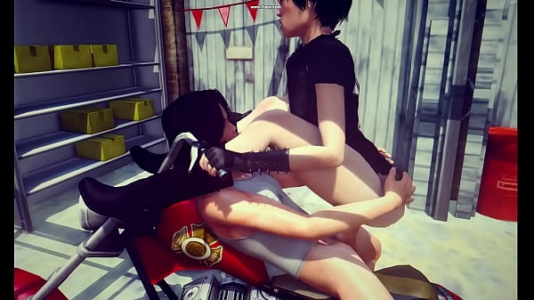 Asian biker chick takes a big cock