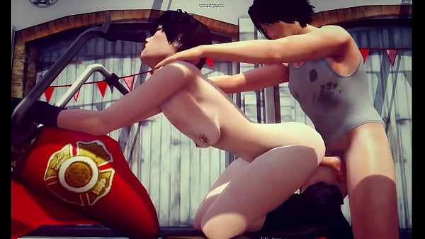 Asian biker chick takes a big cock