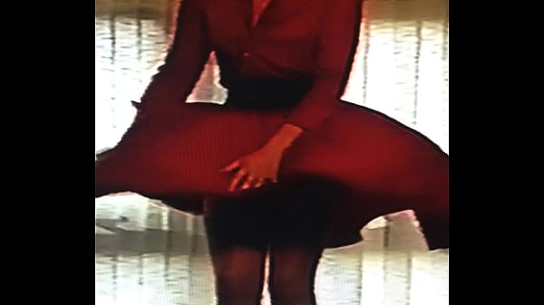 Dressed in red pleasing her boyfriend