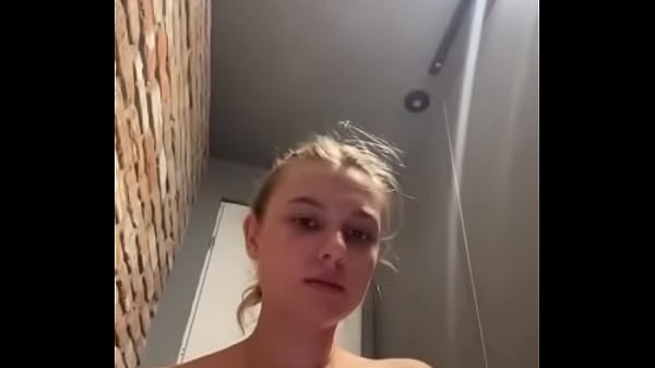 Fingering pink pussy and cum on public