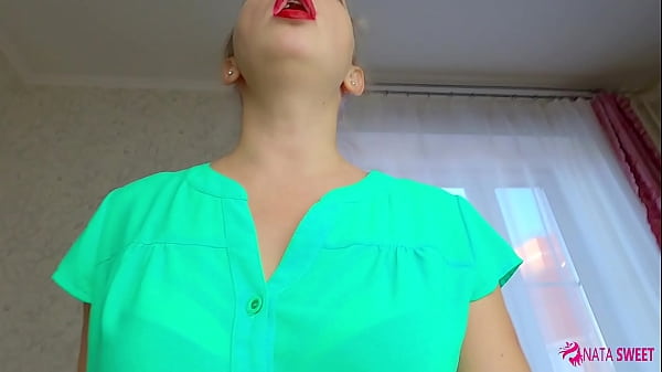 Lover sexwife in stockings put full condom of cum in panties as a gift cuckold nata sweet