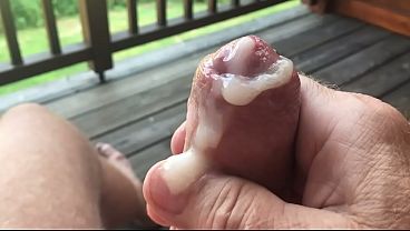 Cumming outside at the hotel balkony 