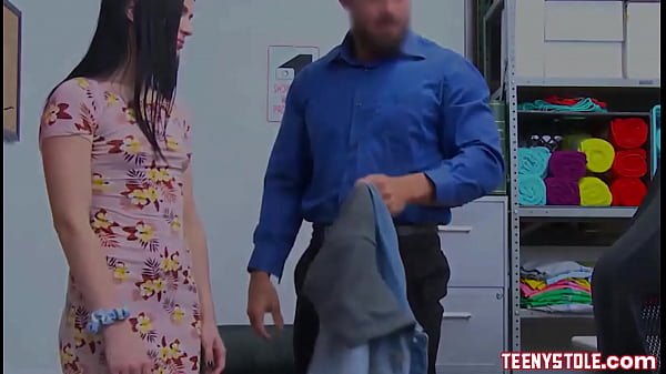 Play MP4 - Brunette teen caught shoplifting and banged by officer
