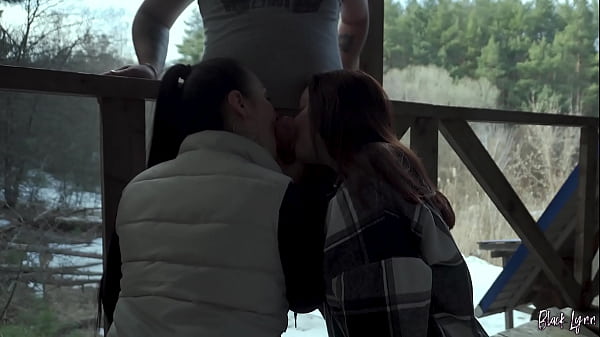 We Sucked Him_Togetheron our_VacationPublic_Threesome Blowjob