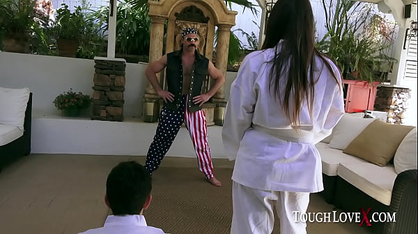 Busty Tattooed Brunette Fucked Hard By Her Karate Teacher thumbnail