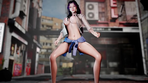 3d cute asian babe sitting on the big cock 