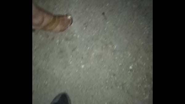 Latina toes sexy heels prostitute in public 