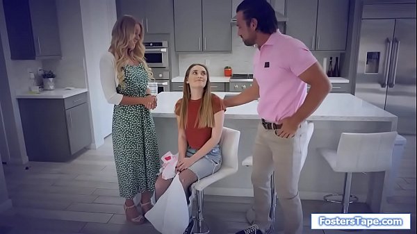 Controlling stepmom and stepdad dominate teen stepdaughter and make her strip spanks them and they give him a he fucks their pussies