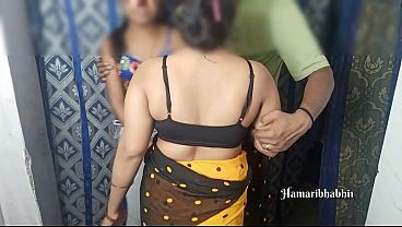 Desi Step Family Threesome &ndash; Stepmom And Stepdaughter With Son&rsquo;s Friend Video. thumbnail
