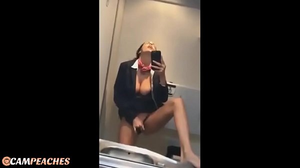 CampeachesMUST SEE Hot StewardessLive onpublic_plane flight masturbating nude