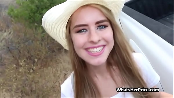 Blonde traveler gets stranded then fucked 