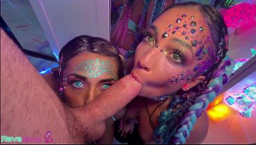 Luna Mira Deepthroat Brian s Shaft Under Blacklight Lasers