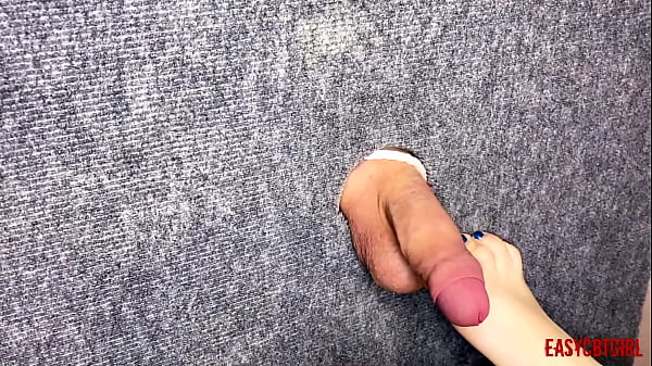 Close up jerking off small dick through_the glory hole with my sexy feet AnnyCandyPainboy