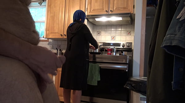 OH_MY GOD Ialmost_got caught flashing my big dick_in frontof my Pakistanistepmother