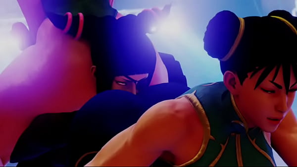 Street fighter chunli cammy ass sandwich juri