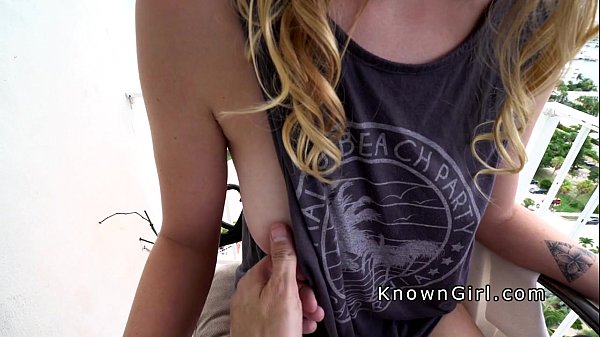 Girlfriend bangs_big cockon the_balcony