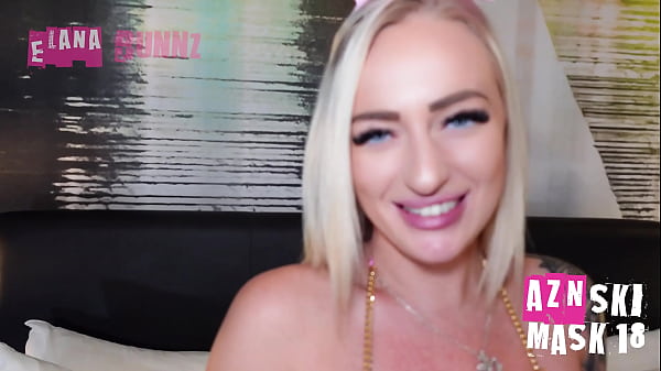 BLONDE PLAYBOY PLAYMATE DRAINS MY ASIAN COCK ~ Elana Bunnz AMWF 