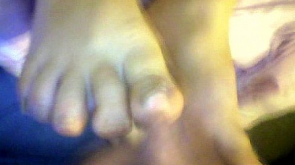 footjob cum on feet 
