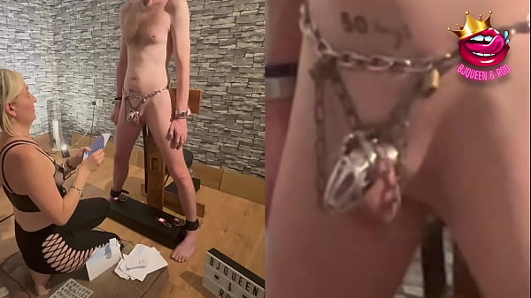 Tricked back into chastity sentence semi permanent tattooed on body