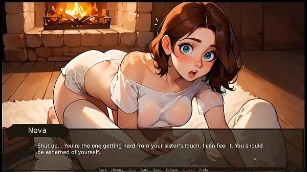 Farmer kink taboo hentai game ep 6 caught step sis doing a banana blowjob 