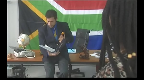 Vanity Is a Chocolate Secretary Who Gets an Interracial Ass Fucking