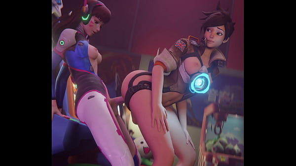 Overwatch Futa Dva x Futa Tracer