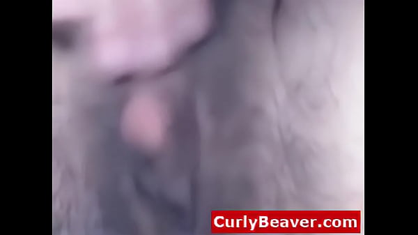 Amateur girl with hairy pussy and huge clit masturbates 