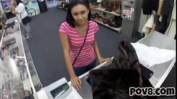 Cute latin chick pawns pussy and gets nailed at the pawnshop 