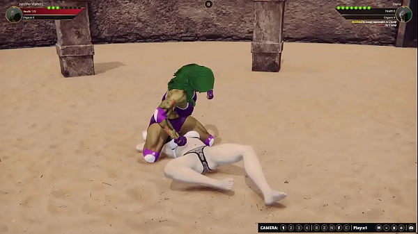 Jennifer vs diana nf3d female mma femdom combat 