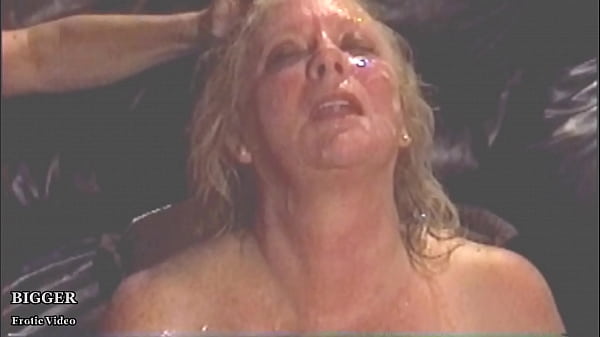 Two babes take on a room full of cocks