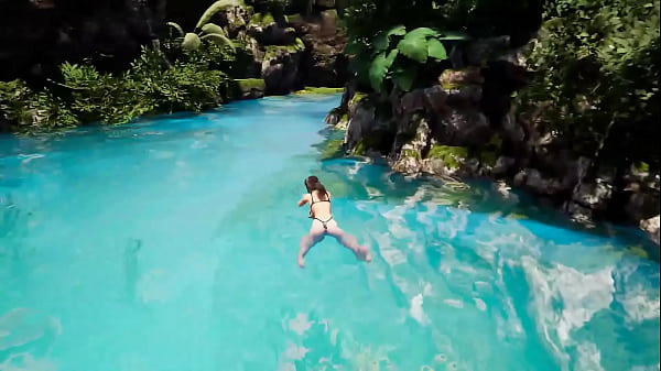 The statue's penis suddenly awakened and Lara Croft needs to service it. Hardcore Hentai 