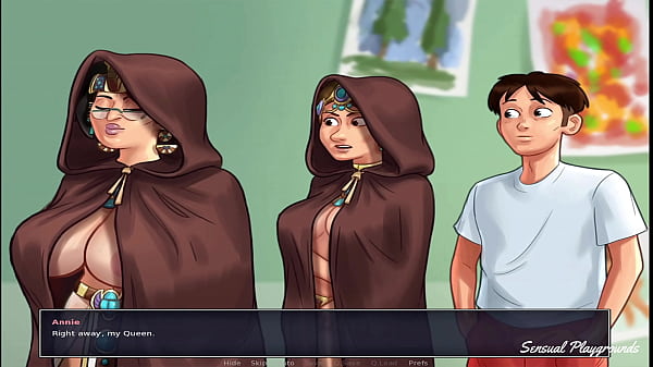 Play MP4 - Summertime Saga &vert; Painting two cute babes in art class