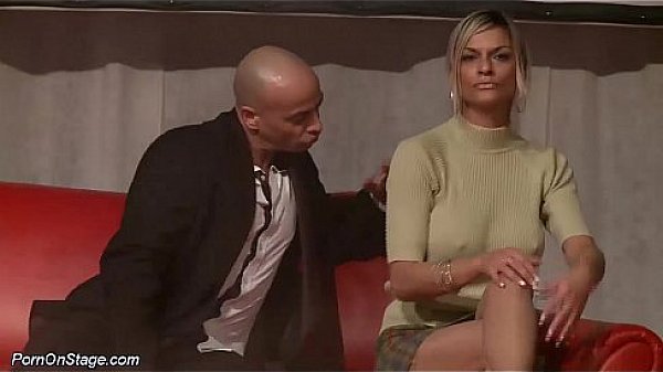 public threesome on stage 