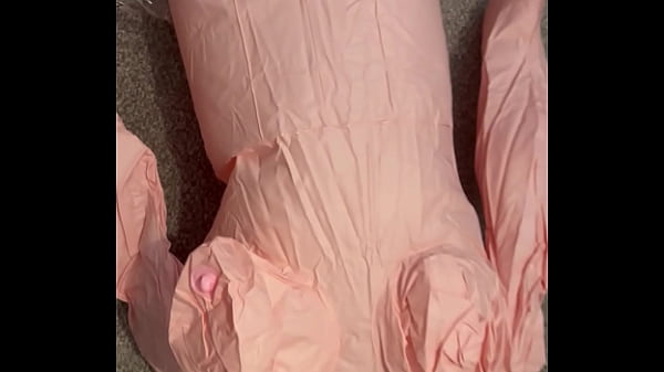 Pumping up a large blow up doll