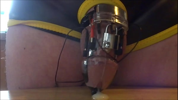 My estim fun in chastity 