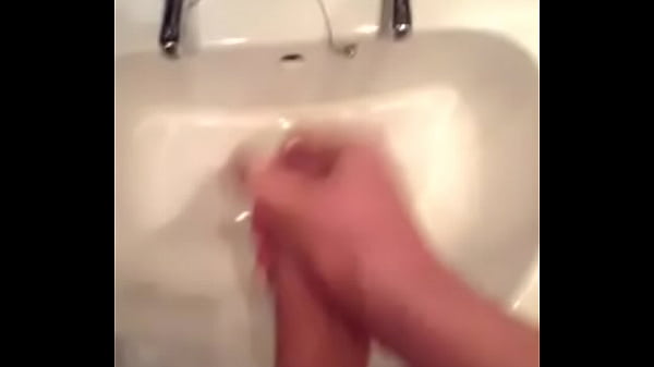 Teen masturbating in bathroom sink