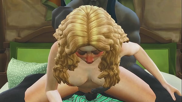 Sims 4 monster cock deep in cute blonde pussy 