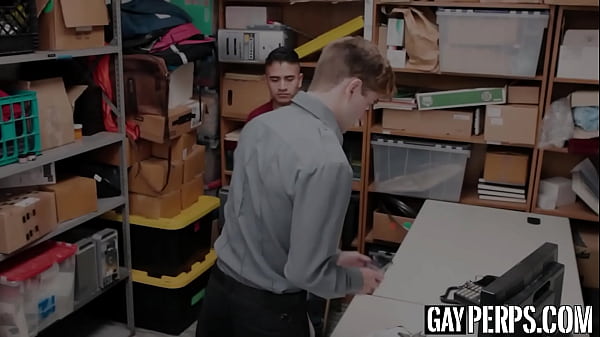 Blindfolded twink thief mouthfucked by kinky policeman