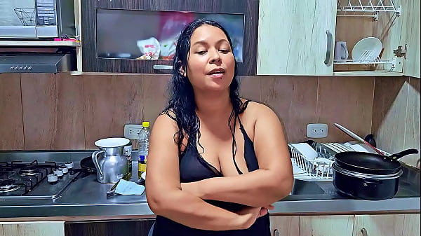 Play MP4 - Squirting orgasm in the kitchen in front of my stepson&comma; I'm a horny stepmom&period; Do you want to be my new stepson&quest;