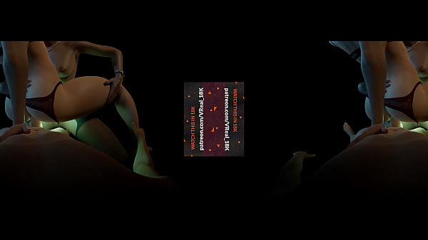 VReal 18KDP Double Penetration with Glowing Strapon and_Orgasm FFM threesome lesbian glow menageStarring Alexa_Bliss Harley Quinn