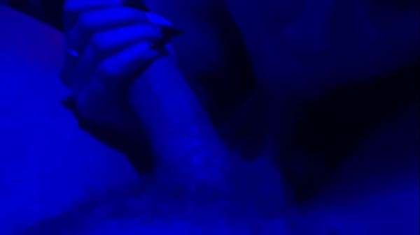 Nova hardcore cock pleasing in blue lighting