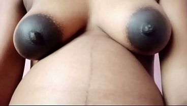 Sexy maid moaning & spitting, cum tribute she play alone