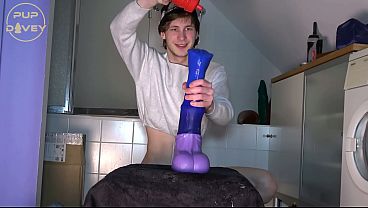 twink rides massive toys and BAD DRAGON CHANCE FLARED XL