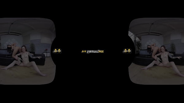 Lesbian virtual reality pissing with European babes Foxie and Rachel Evans 