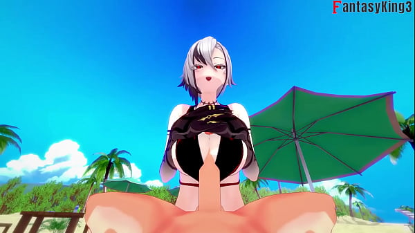 Arlecchino Bikini Sex On The Beach | Red Pov | Genshin Impact | Watch & Pov Ons On Sheer & Ptrn: Fantasyking3 thumbnail